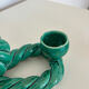 Green chandeliers