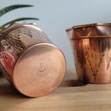 Two copper pots HE Villedieu