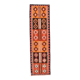 3x11 Orange Tribal Kilim Runner Rug 93x330Cm