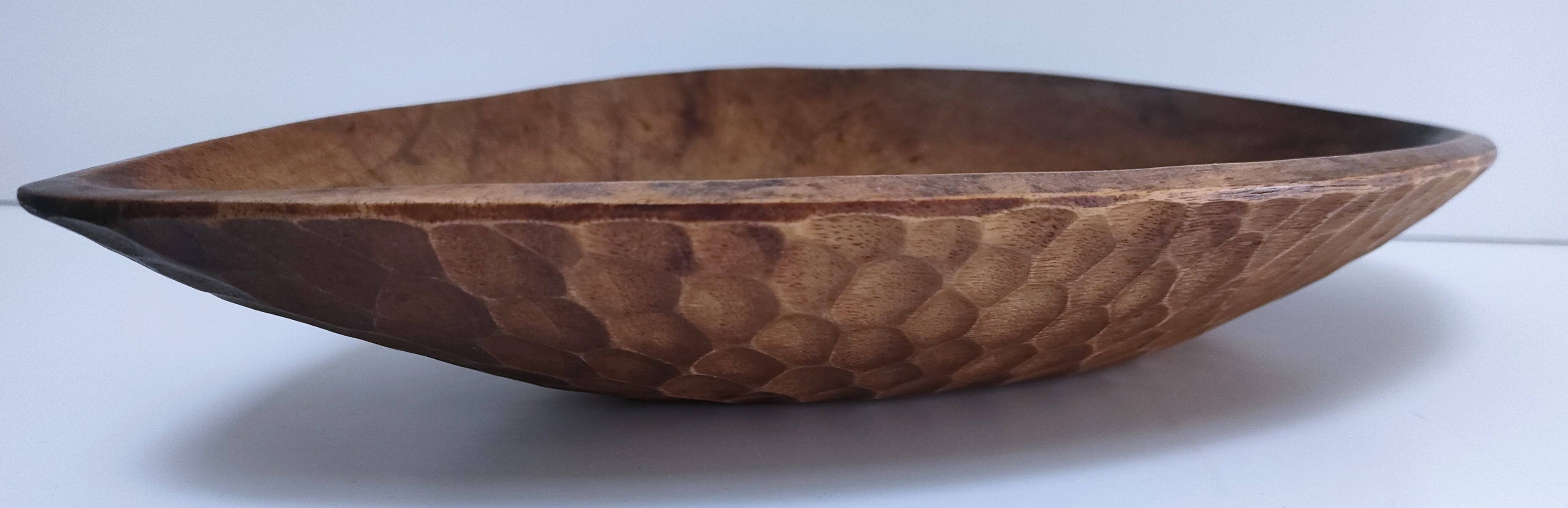 Empty wooden pocket cut gouge free form vintage