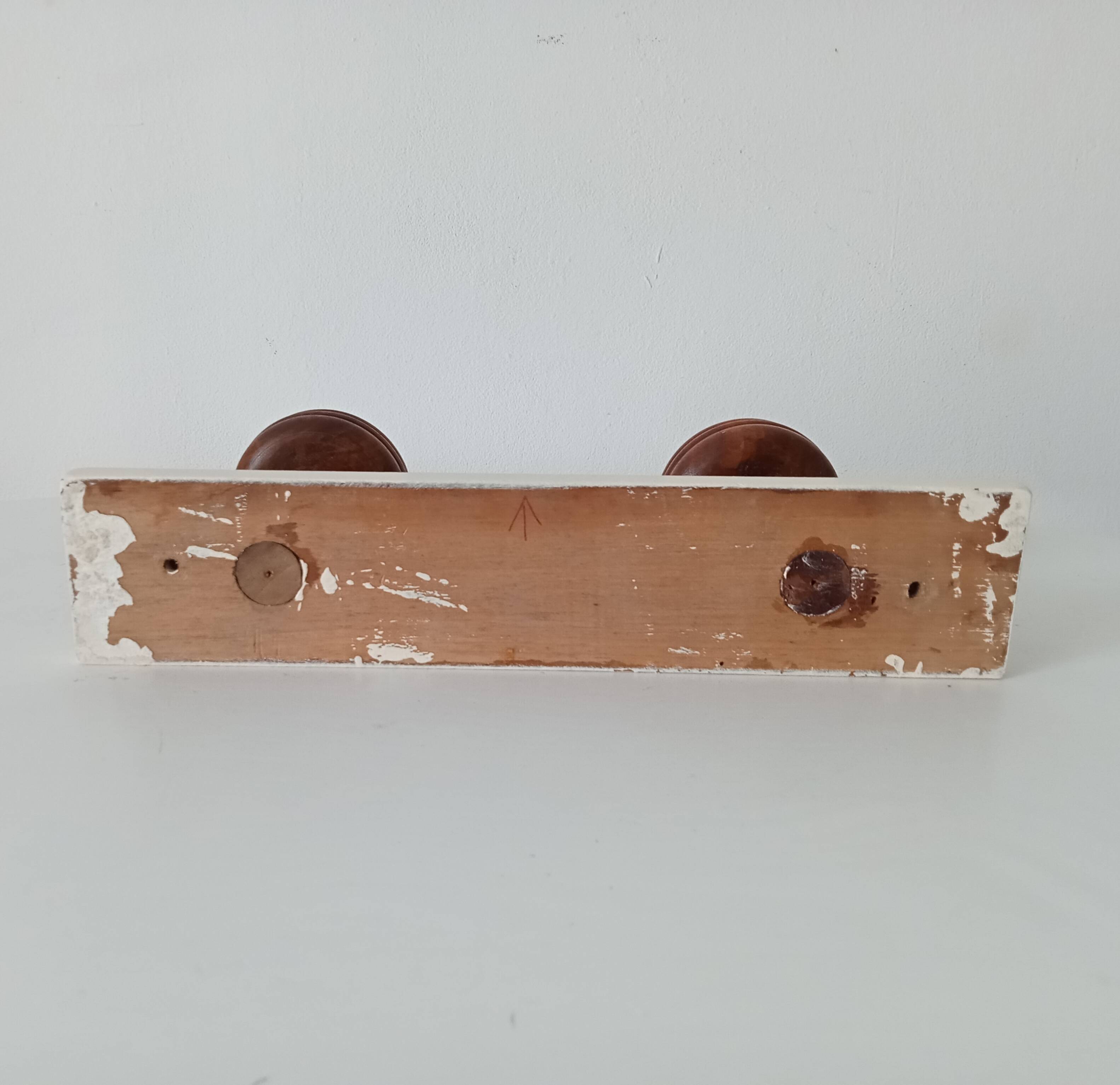 Rustic vintage wall coat rack