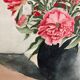 Aquarelle pivoines vintage