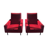 Pair of Italian vintage armchairs, ZOL edition by Louis Paolozzi 1950s
