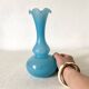 Blue opaline soliflore vases