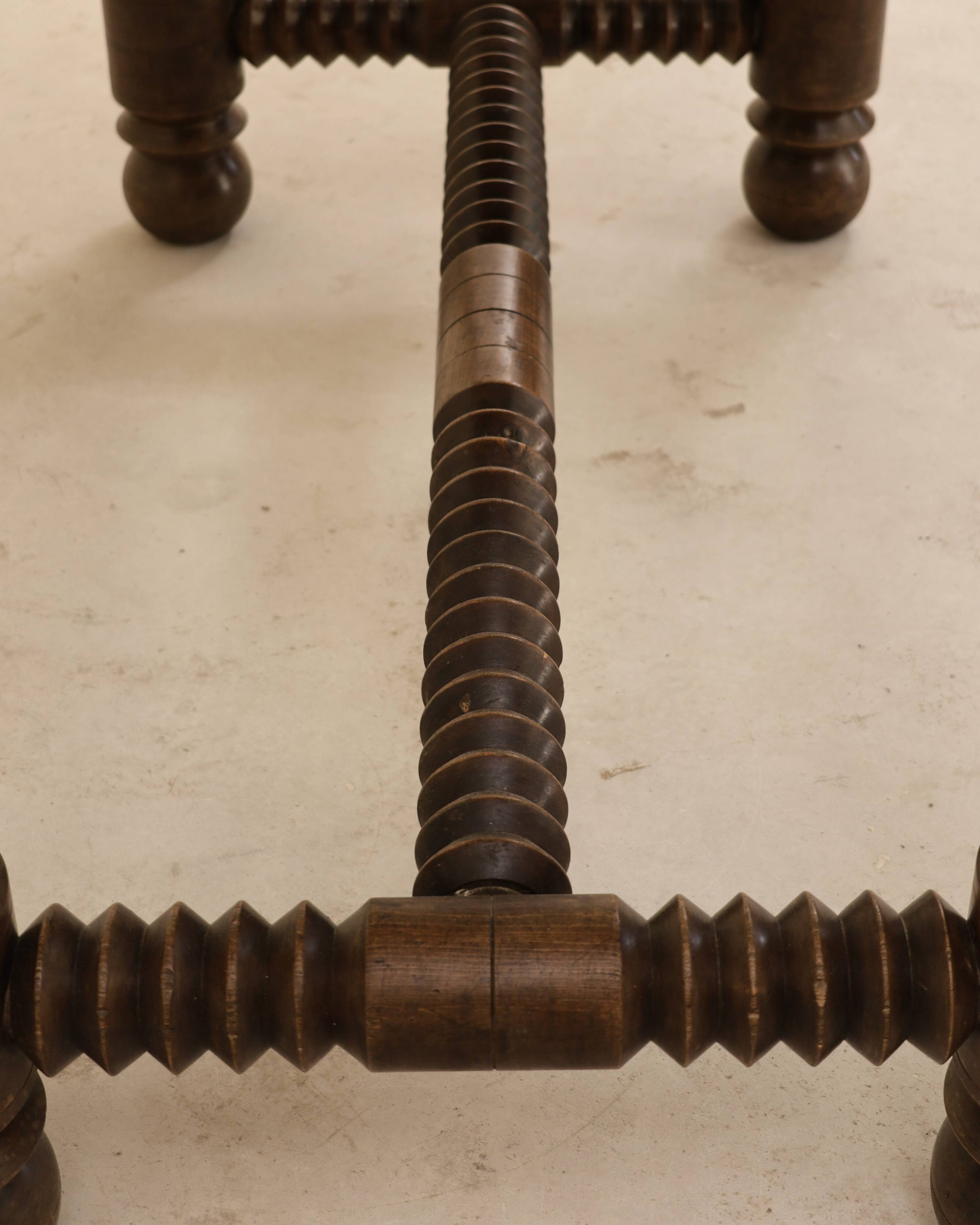 Solid wood table, France, 1940s