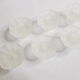 Table path, set of six frosted crystal candlesticks