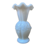 Vintage white opaline vase