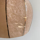 Pink and silver opaline globe hanging