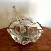 Vintage, empty glass pocket mortar from Biot around 1970.