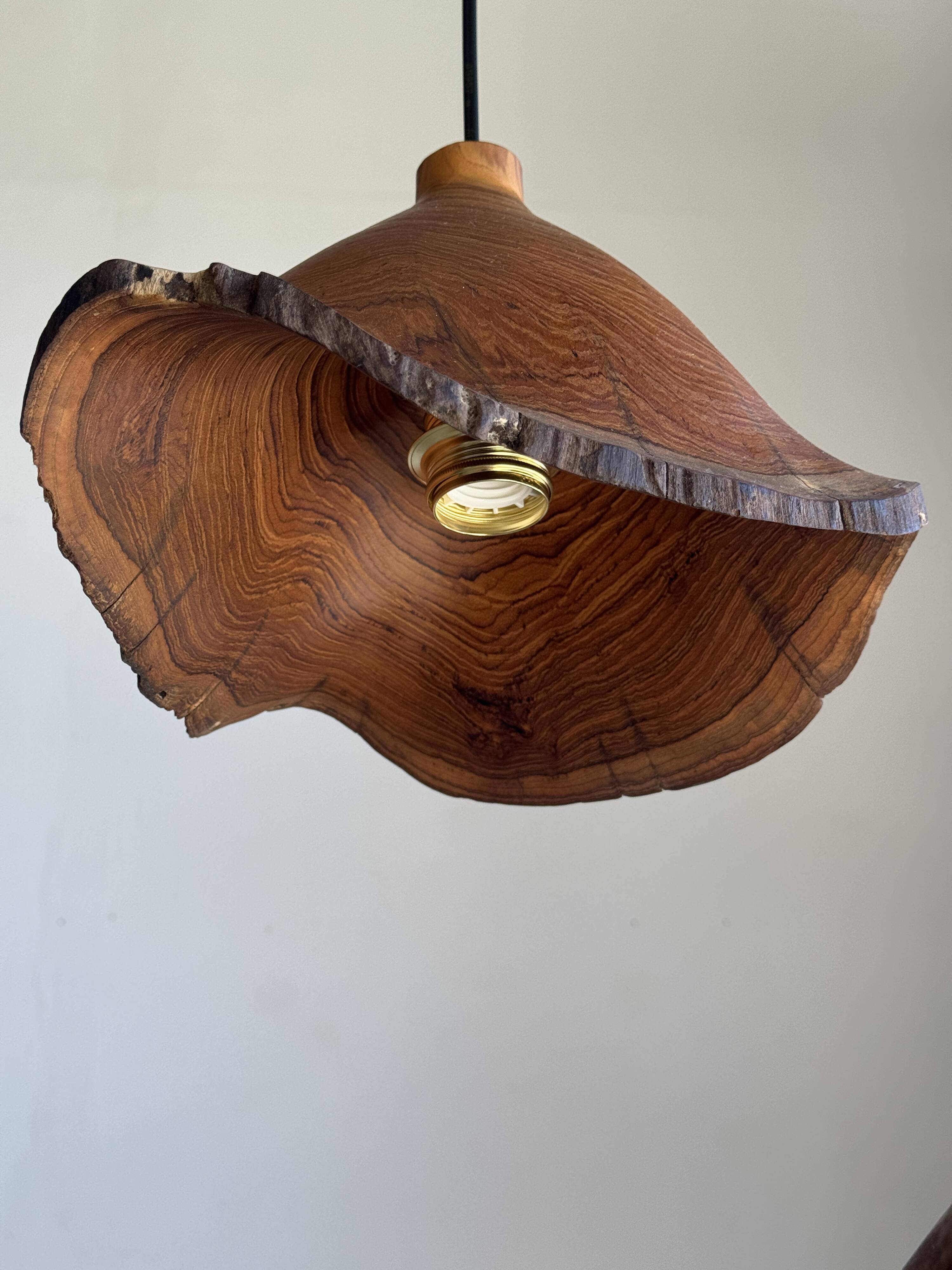 Small suspension in organic teak hat D30 H20