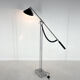 1960's italian adjustable chrome & marble floor lamp