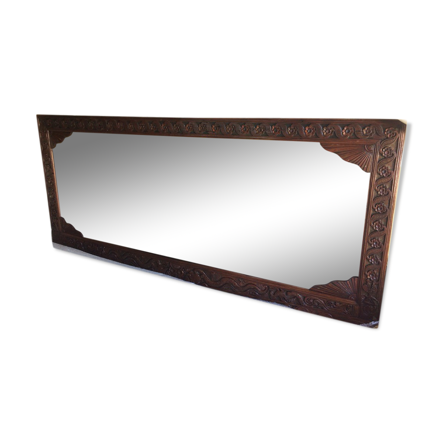 Miroir en bois sculpté  250 X  130cm