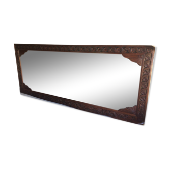 Large carved wooden mirror 250 X h 130cm