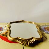 Old golden resin mirror