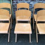 Set of 4 BAUMANN chairs, series K, late 80s to early 90s.