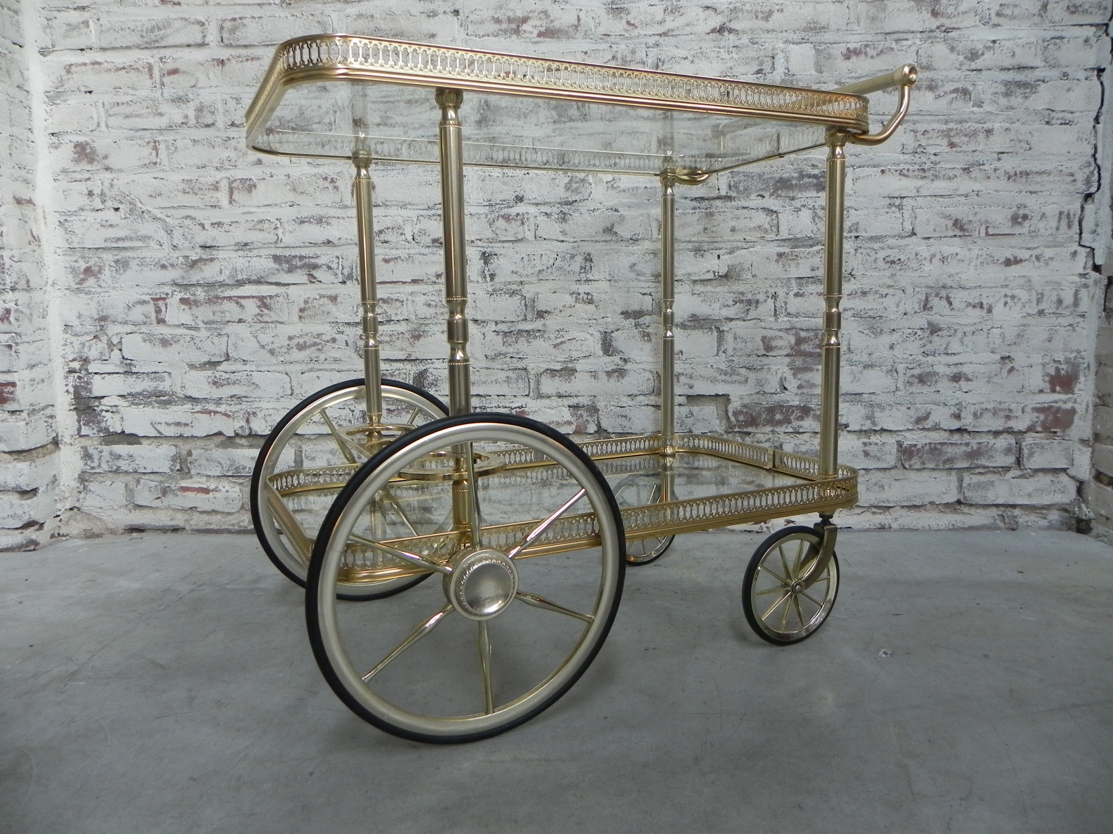 Hollywood Regency serving trolley Mascagni
