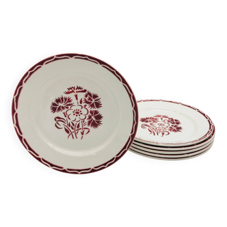 6 dessert plates KG Lunéville. Model "Annecy"