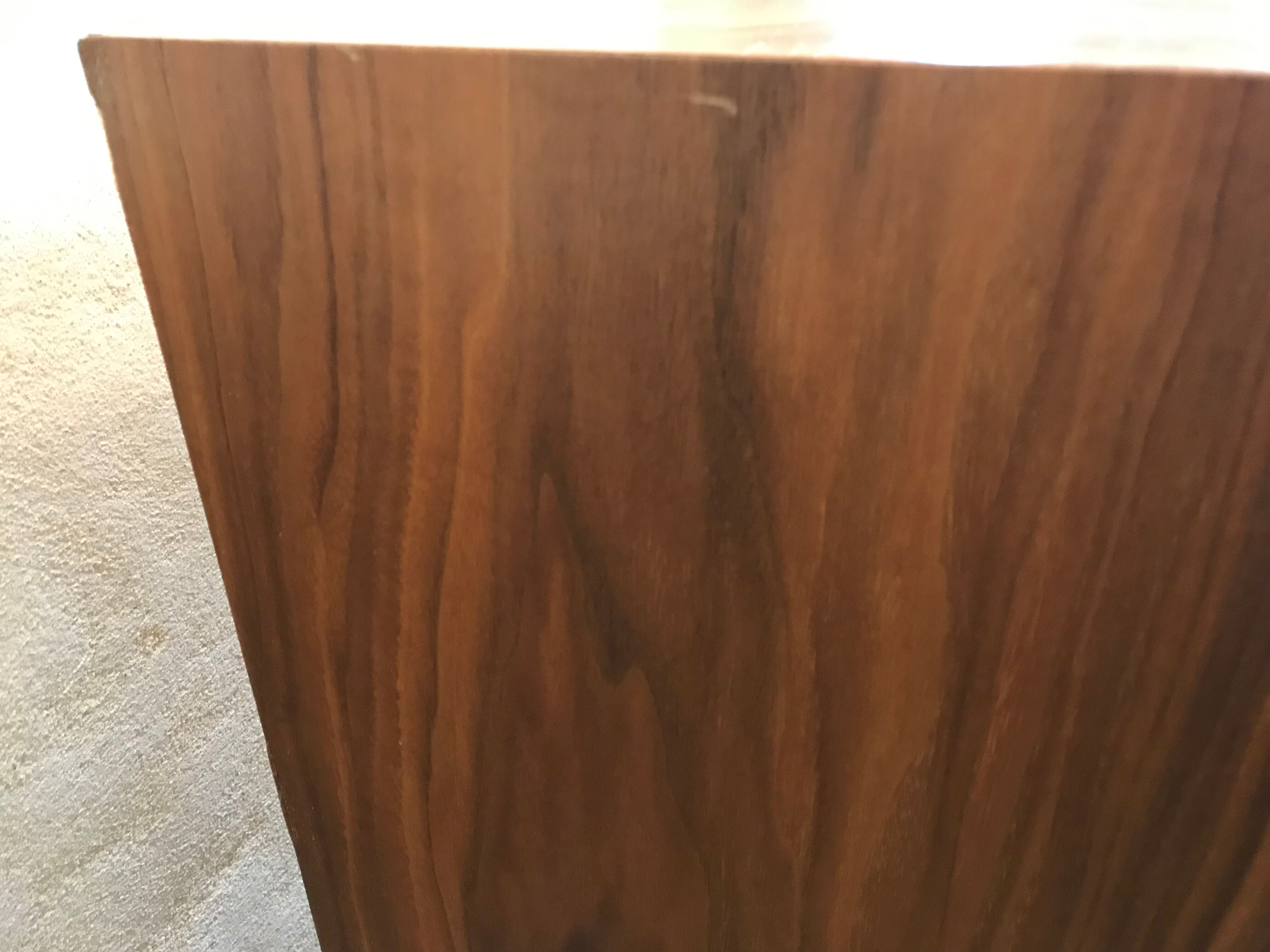 Buffet Box storage cabinet vintage blond walnut 1960-80's