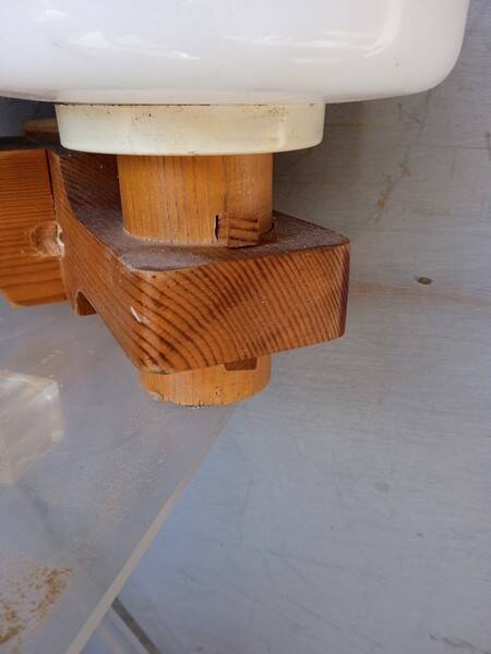 Pair of vintage 1960 wood/glass wall lights