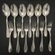 12 silver-plated Art Deco cutlery sets