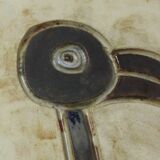 Vintage wall ceramic with bird decoration