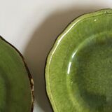 Set  of plates of glazed Earth Biot to gadroons
