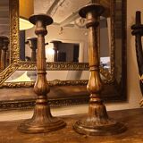 Antique bronze candlesticks