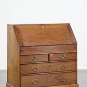 Antique English oak secretaire late 18th/early 19th century with stepped interior and working locks
