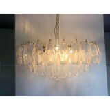 Italian chandelier poliedro murano glass