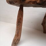 “Tree trunk” coffee table in raw wood from the 70s