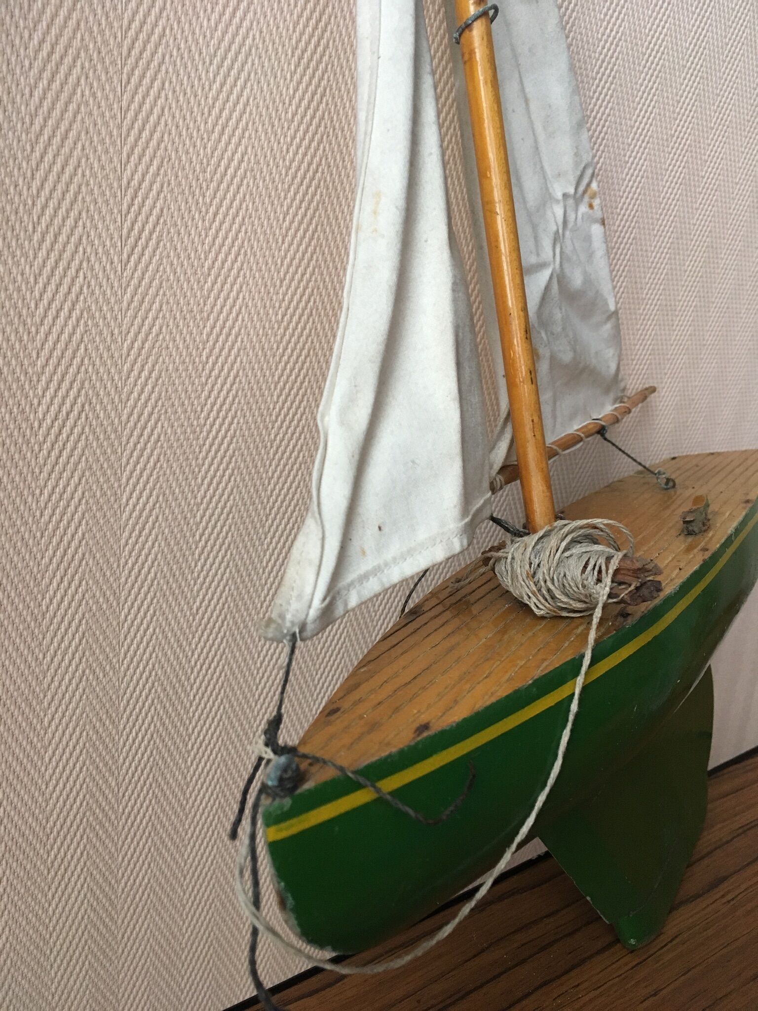 Wooden sailboat