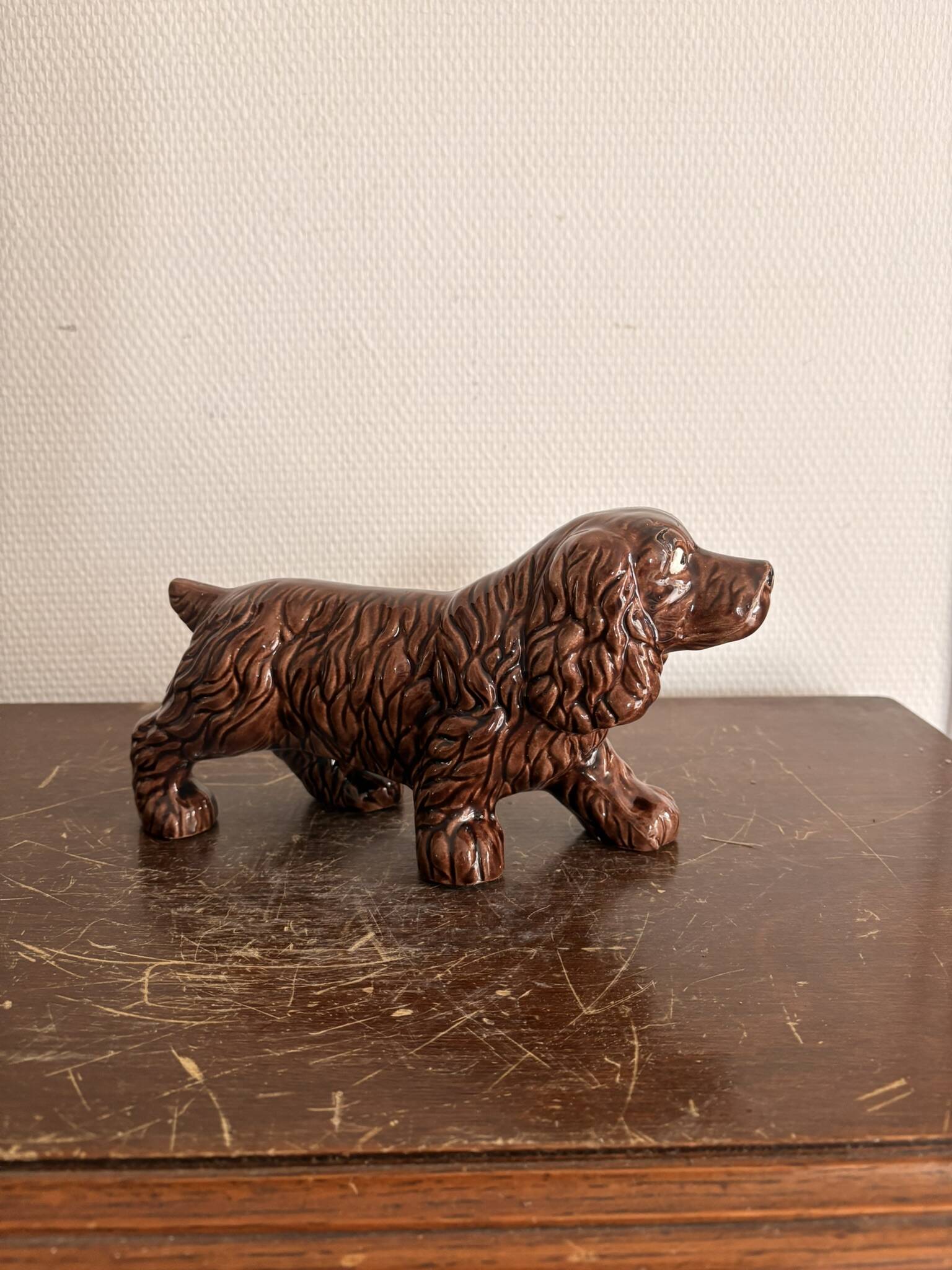 Ceramic Sculpture Cocker Spaniel 1950 1970