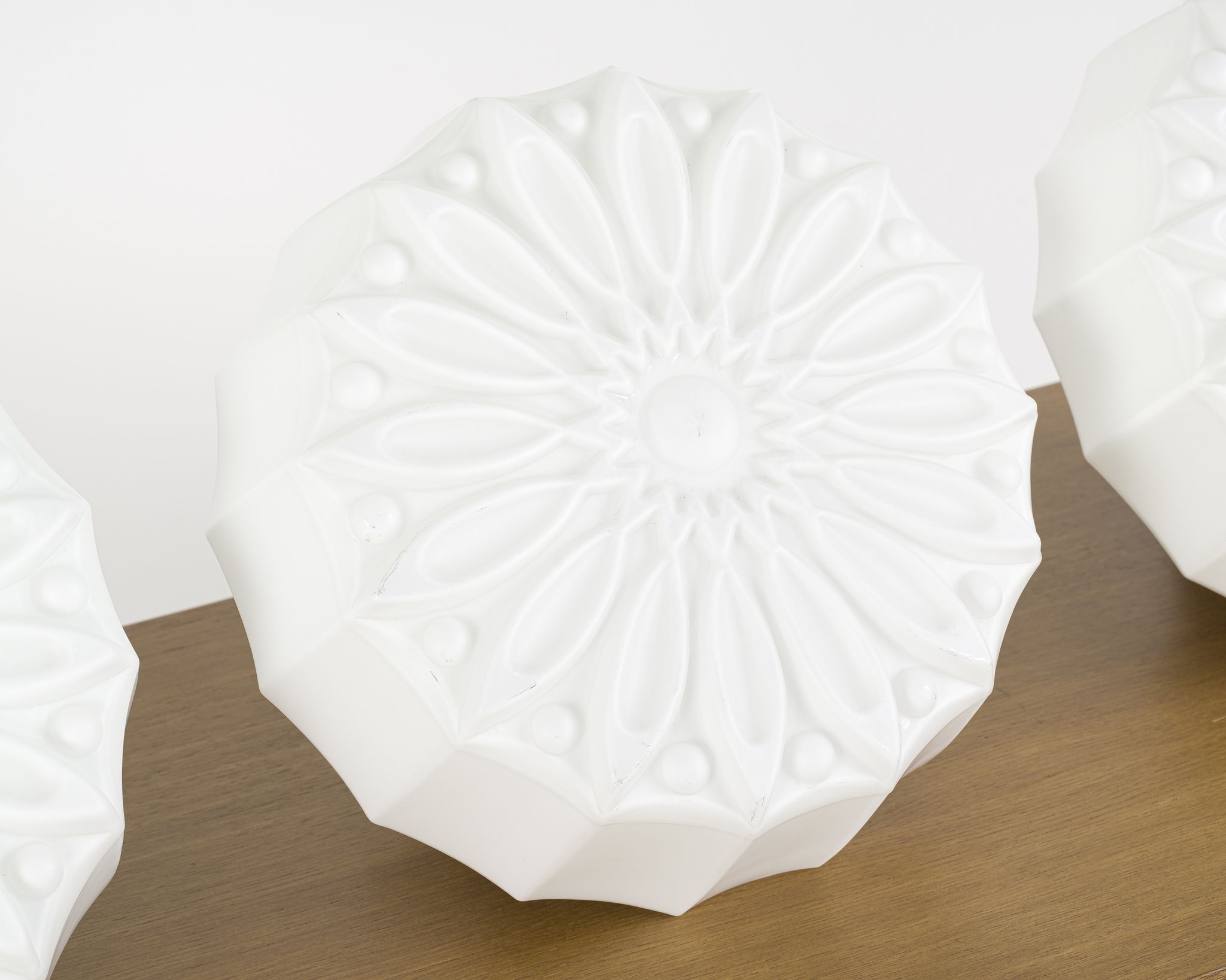 Set of 3 ceiling lamps, 1950s