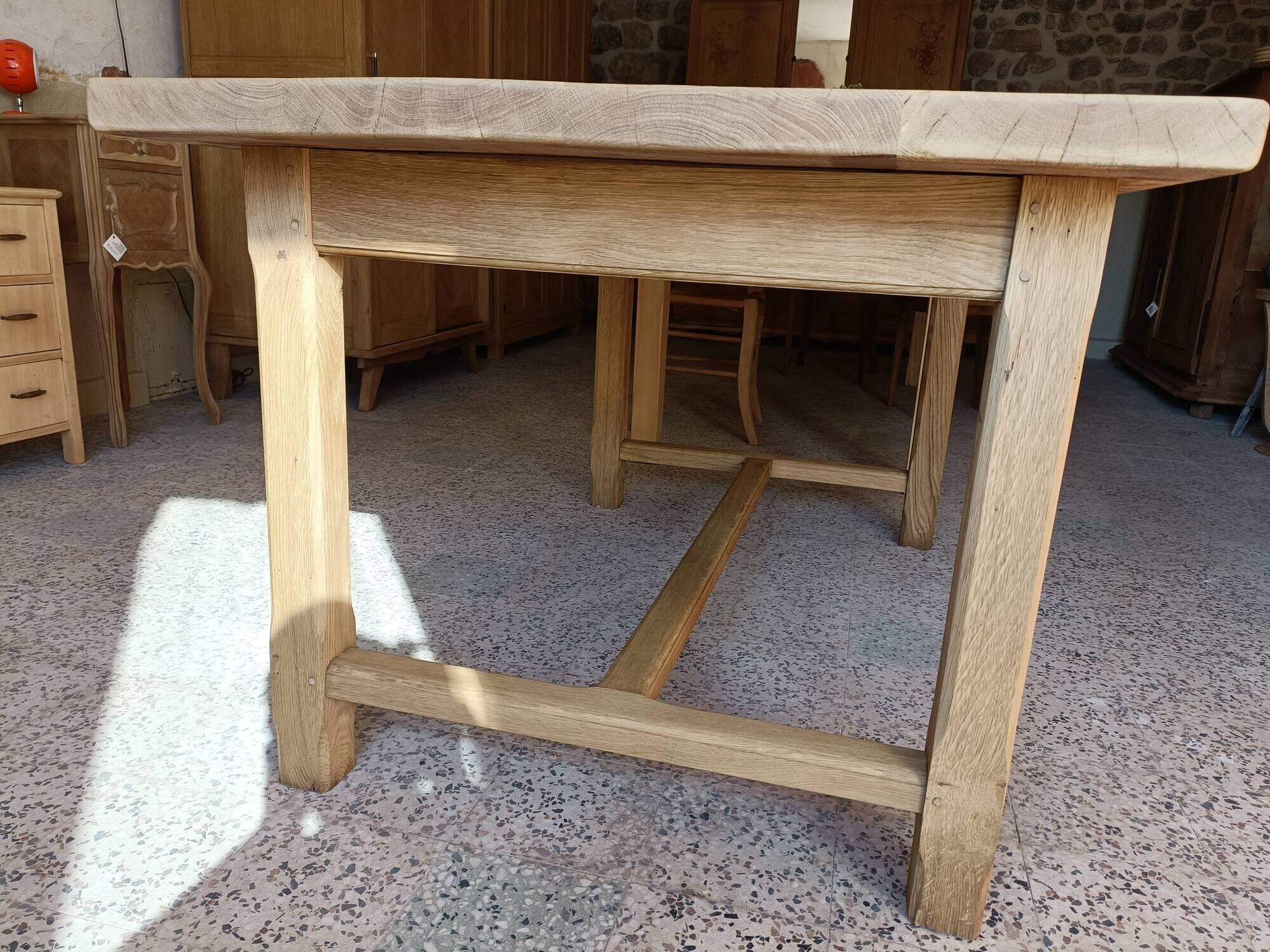 Renovated solid oak farmhouse table