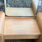 Art Deco dressing table in raw oak produced by Tatra Nabytok Czechoslovakia 1950