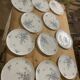 Set of 11 dessert plates Bernardaud Limoges model Gabrielle