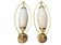 Appliques italiennes en verre opalin