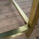 Vintage square brass and smoked glass coffee table