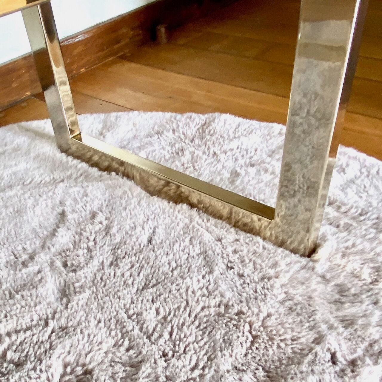 Belgochrom 'G' gold plated side table