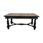 Breton oak dining table - 50s