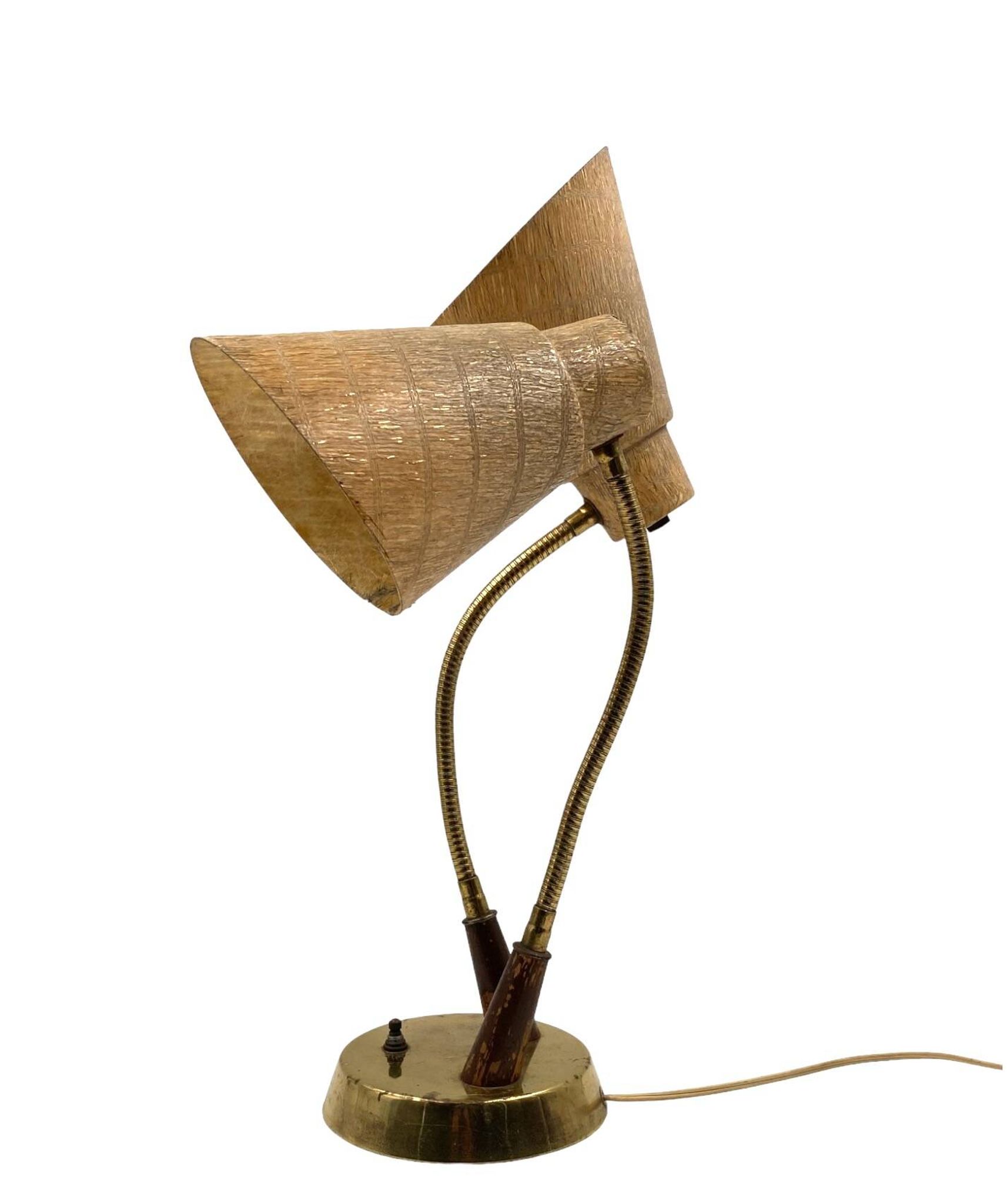 Mid-century modern two lights lamp, France circa 1960