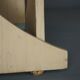 Architectural hand built Dining Table in white washed pine, 1970s
