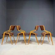Set of chairs by Ludvík Volák for Dřevopodnik Holešov, Czechoslovakia, 1970s