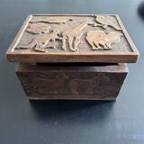 Small carved ethnic chest