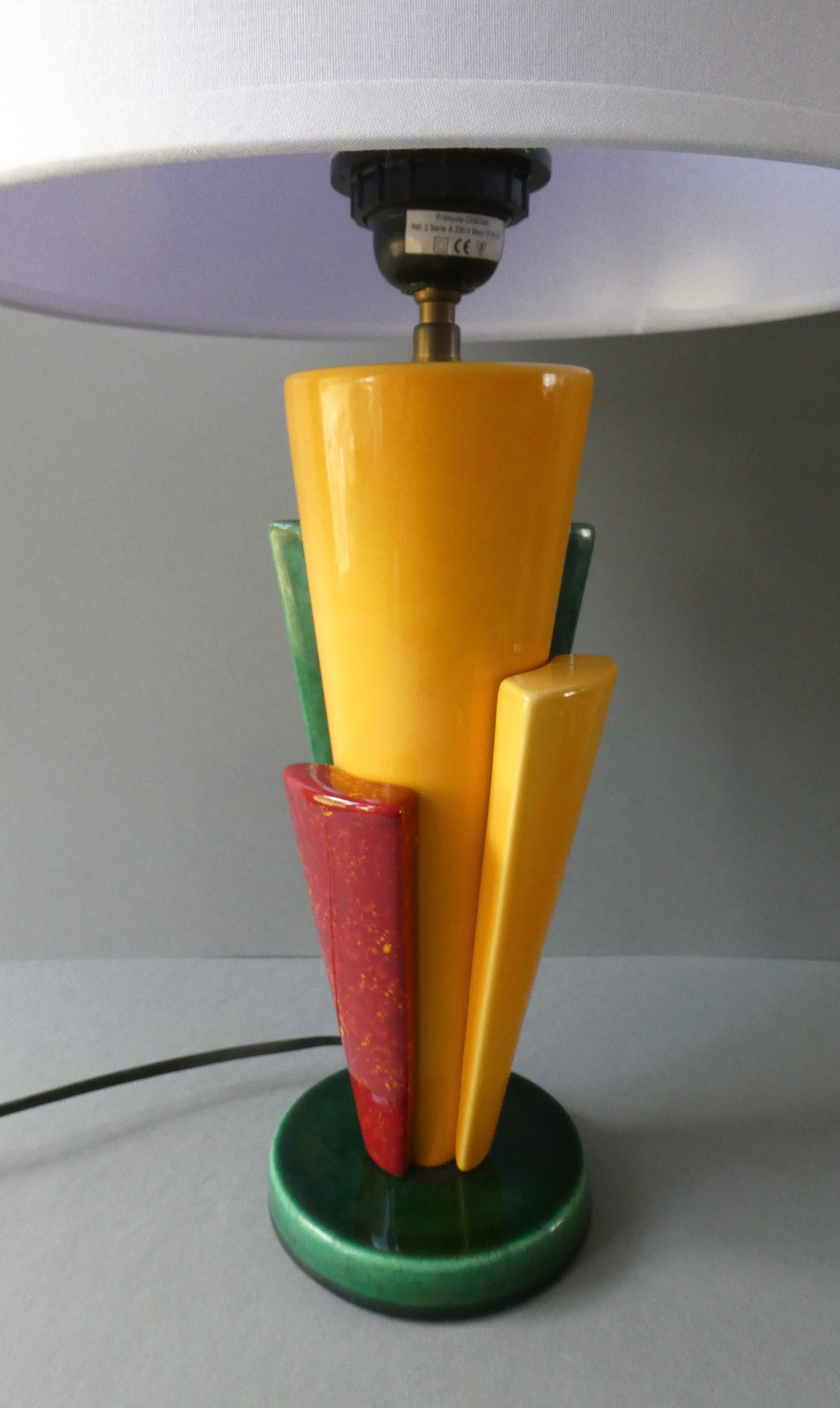 François Châtain ceramic lamp, 80