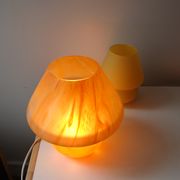Lampe champignon vintage en verre soufflée artisanalement