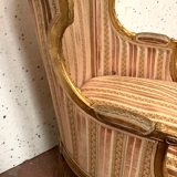 Louis xvi style shepherdess in gilded wood xx century