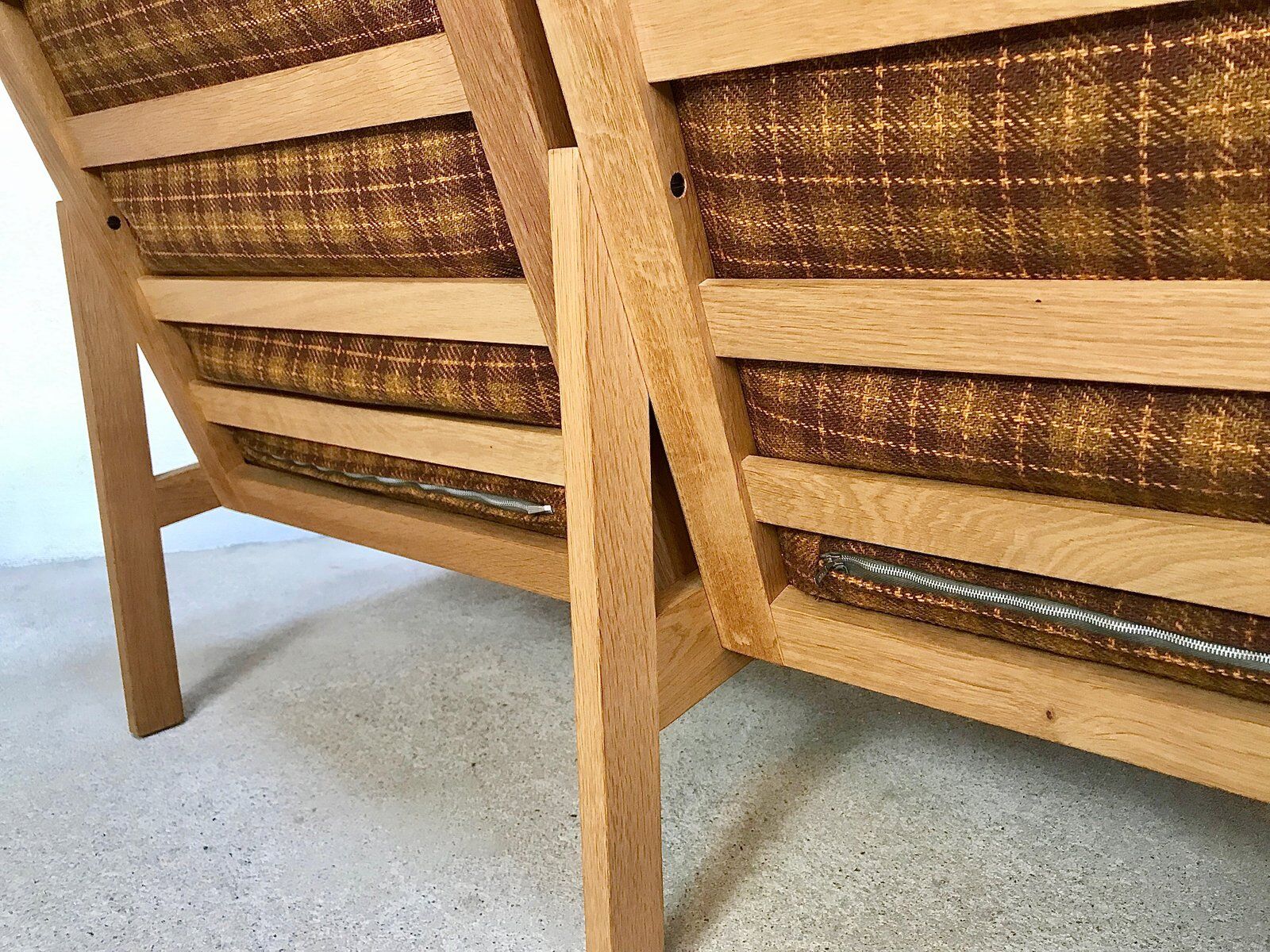 3-seater highback Capella sofa in oak by Illum Wikkelsø, Denmark 1960s