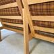 3-seater highback Capella sofa in oak by Illum Wikkelsø, Denmark 1960s