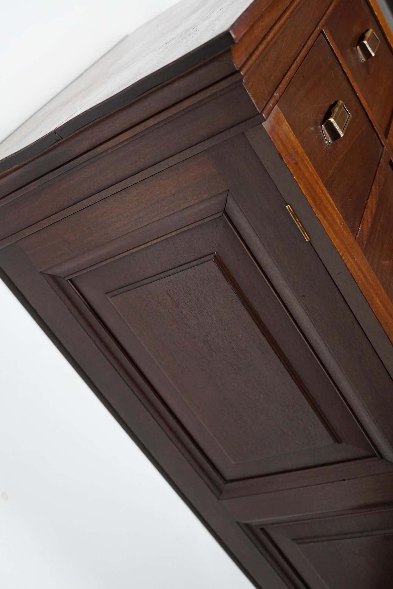 Classification cabinet mahogany drawers Netherlands 1930s